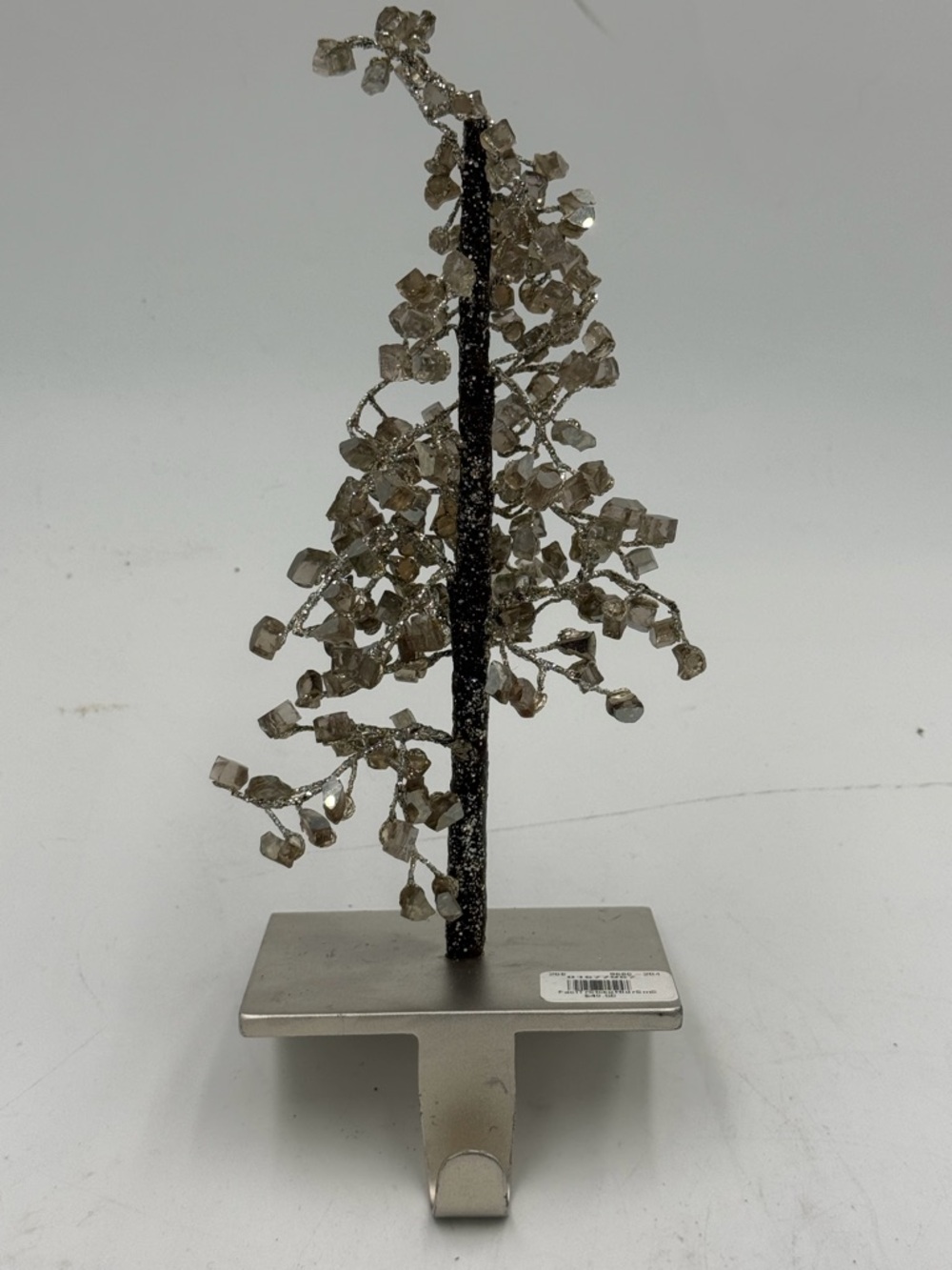 Pottery Barn Faceted Glass Mirror Tree Stocking Holder ~ Christmas ,